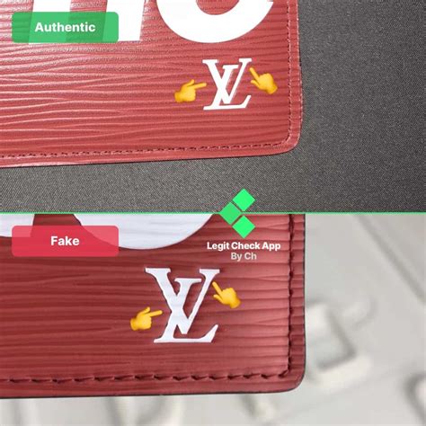 louis vuitton supreme wallet fake vs real